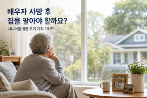 배우자 사망 후 집을 팔아야 할까요? 시니어를 위한 주거 계획 가이드