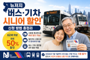 뉴저지 버스·기차 시니어 할인 신청 방법 총정리