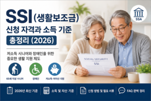 SSI(생활보조금) 신청 자격과 소득 기준 총정리 (2026)