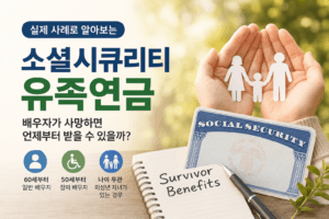 소셜시큐리티 유족연금 배우자와 미성년 자녀 수급 조건